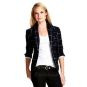 Merona Blazer Black windowpane pattern sz 18